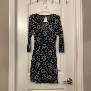 Super Cute Black & Gray Lace Dress